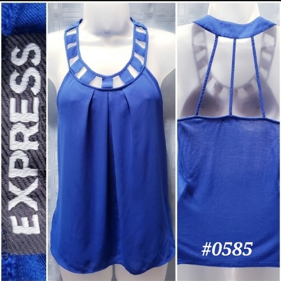 ⤵️💜❤️EXPRESS royal blue halter style top *XSmall - Picture 1 of 9